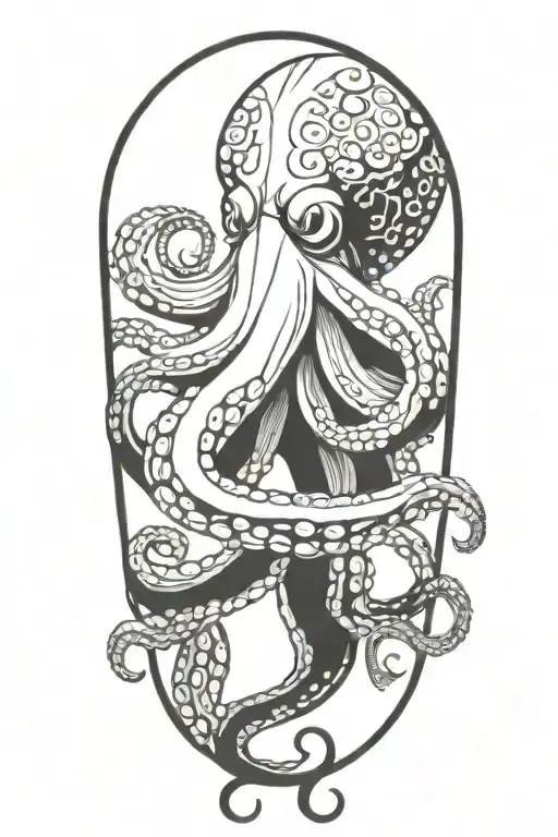 Octopus With Tentacles Wrapped Loosely