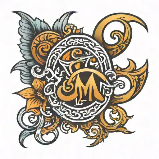 Symbol With C And M And 24 Composed Entirely