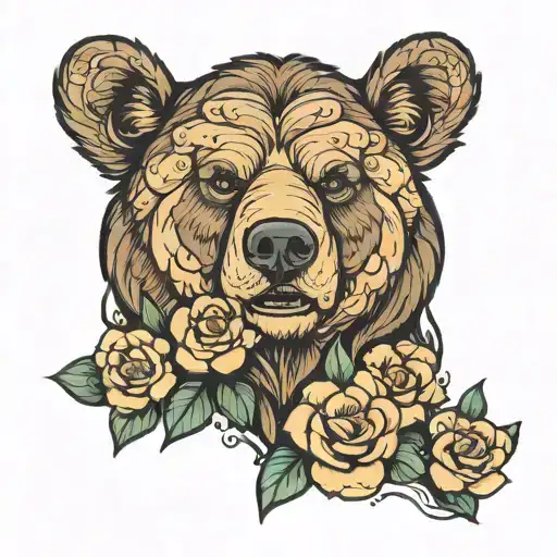 Bear And Flower