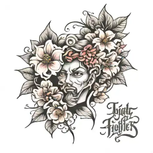 Quote Fighter Surrounded By Flowers