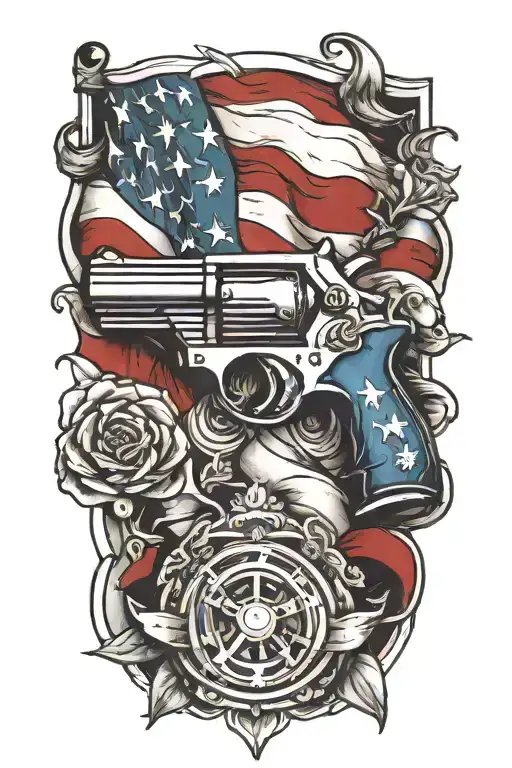Revolver American Flag