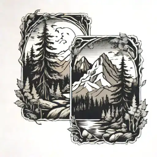 Forest And Mountains