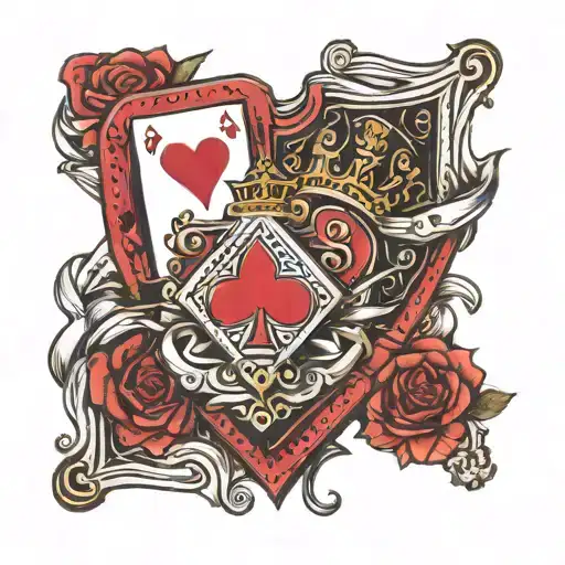 Ace Of Hearts And Crown Hanging