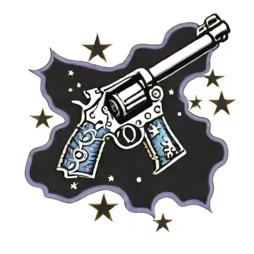 Gun With Stars