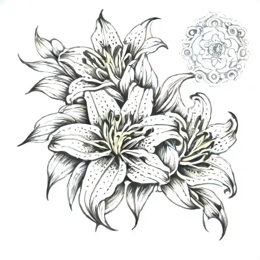 Tiger Lily Flower Memorial For Mom