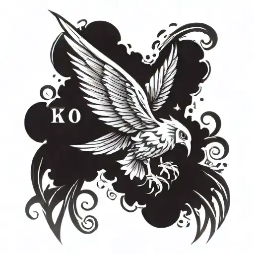 Wings Strength Rebirth Quirky Tattoo Design