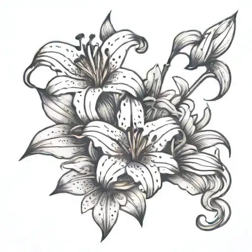 Tiger Lily Flower Memorial For Mom