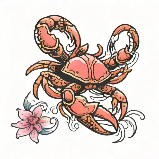 Crab And Flamingo