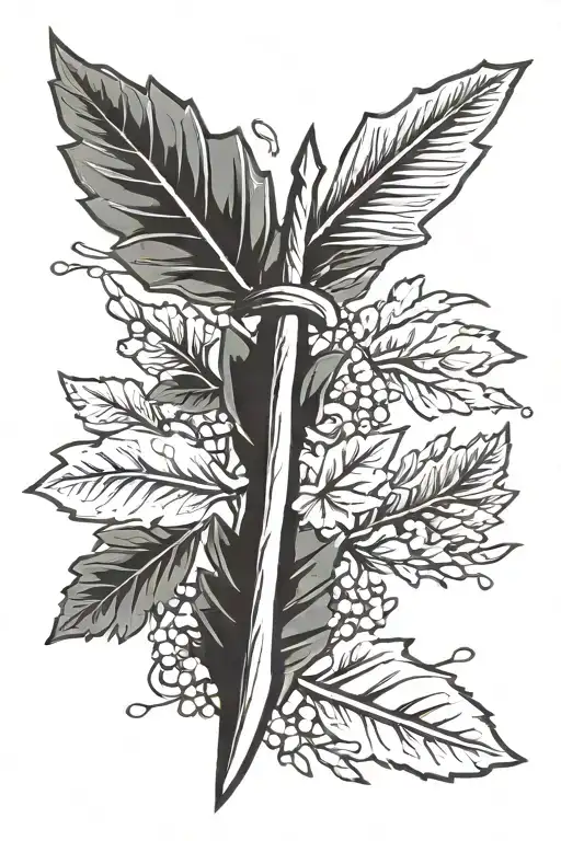 Oak Leafes And Arrow