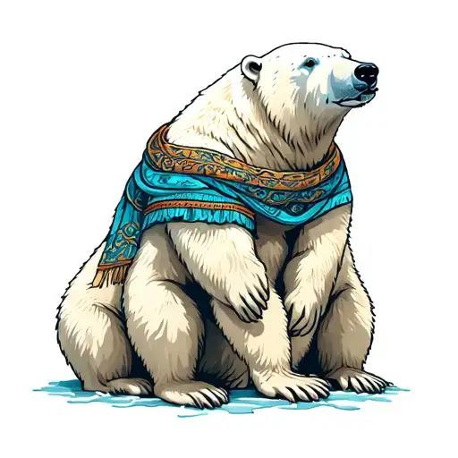 Polar Bear Sitting Together