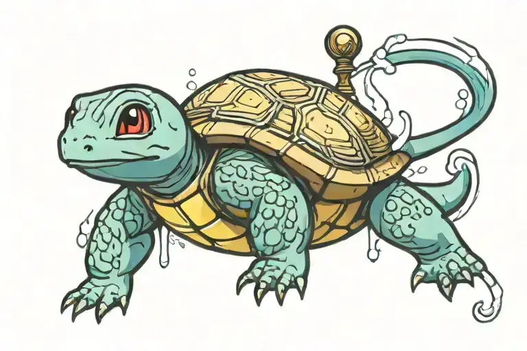 Squirtle Shooting Water Down My Arm