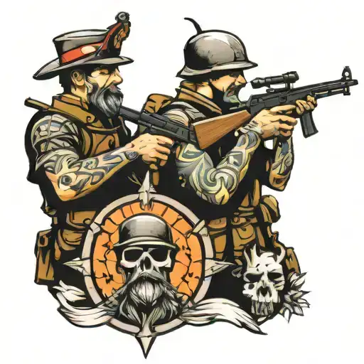 Father And Son Soldier