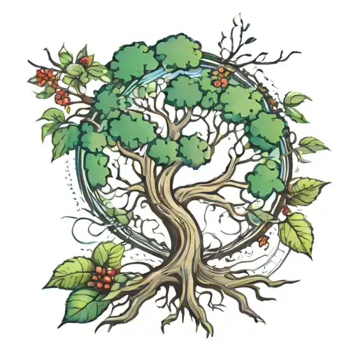 Tree That Representing Different Countries