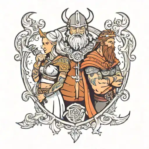 Viking Man And Woman Love