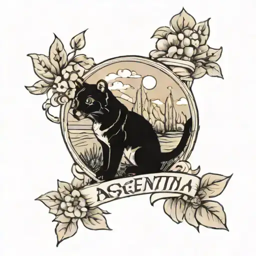 Argentina Outline Nature Scene