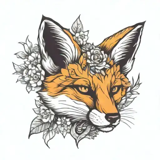 Fox Face Spiritualizm Flowers Blooming