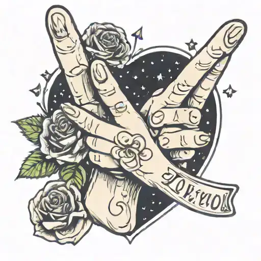 I Love You In Sign Language With Stardust Around It
