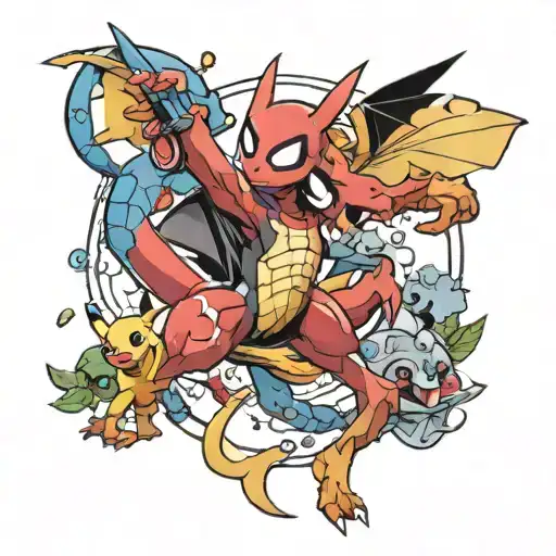 Pokemon Fighting Marvel Comics