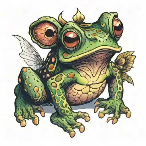 Bufo Frog With Fairy Wings