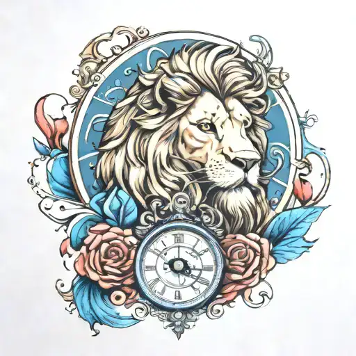 There's A Blue-eyed Lion And Clock Feet