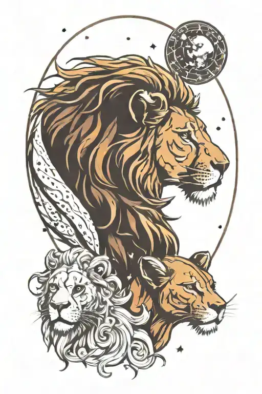 Lion Lioness Taurus Constellation