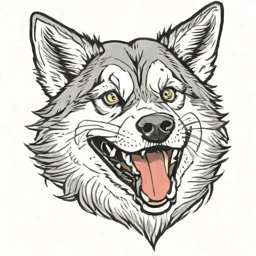 Smiling Husky Dog