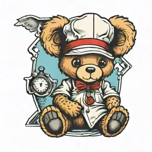 Teddy Bear Sitting Nurse
