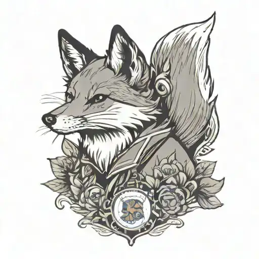 Leicester City Fox With Small Robin