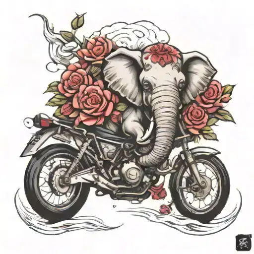 Elephant Head Honda Cbr50 Ship Saillinh Through Storm Diyng Roses