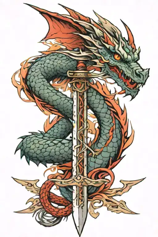 Dragon And Sword Merge Into One