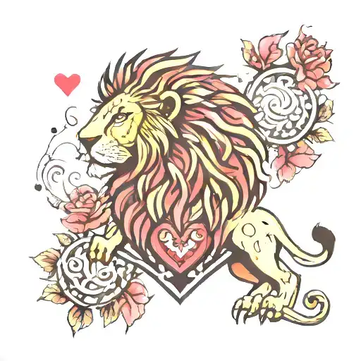 Lion And Heart Mandalla