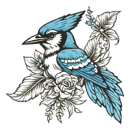 Blue Jay Feather And Aphrodite