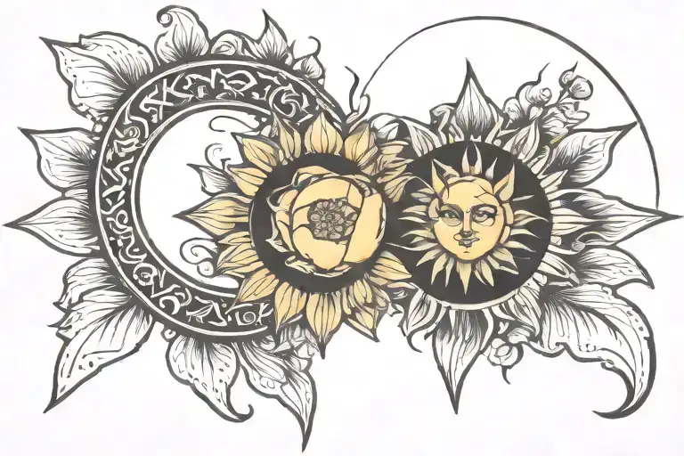 Arrow Going Thru Flowers Intertwined