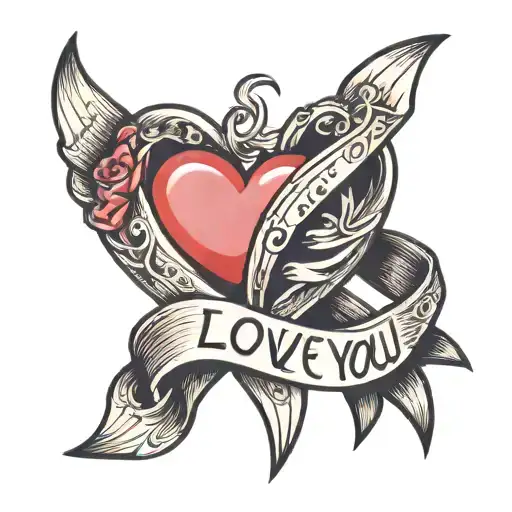 I Love You With Cancer Ribbon