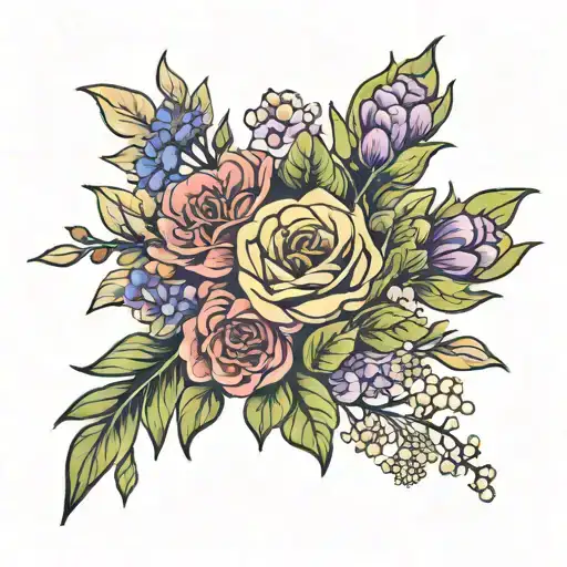 Birth Flower Bouquet February And August