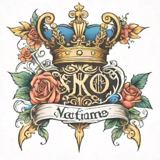 Name And Crown Surrounded