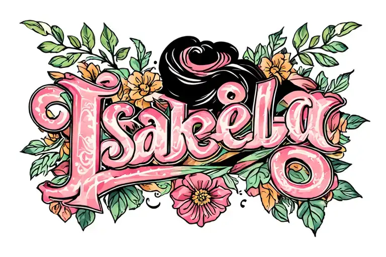 Isabella In Chicano Lettering