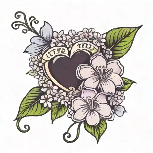 Lilac Flower With Long Stem Saying I Love You