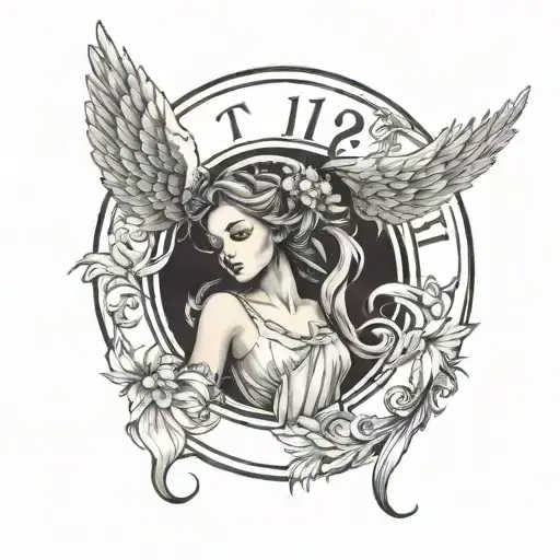 Angel Winds And Halo With Number 17 In The Middle