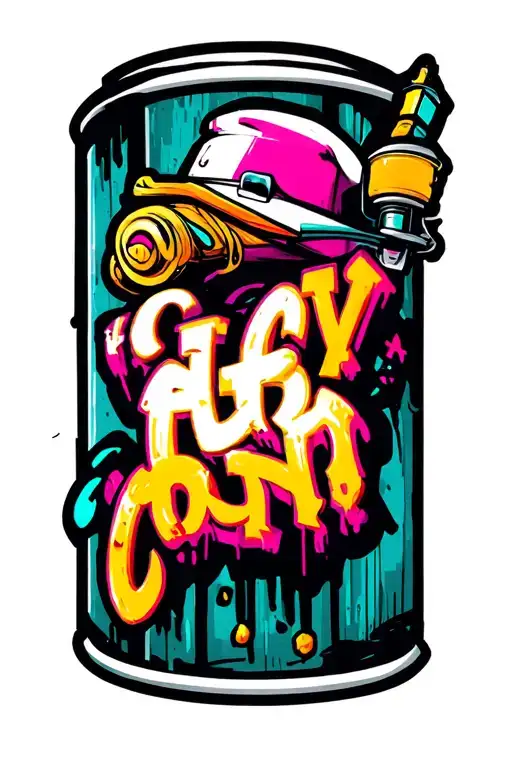 Graffitero Making Letters In A Fence With Aerosol