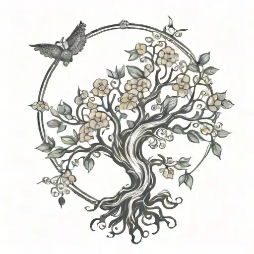 Persian Tree Of Life Tattoo Design