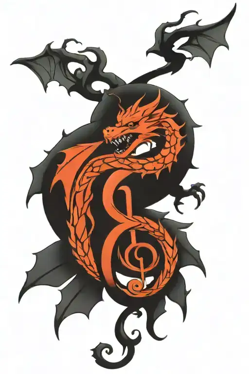 Dragon And Treble Clef Merging