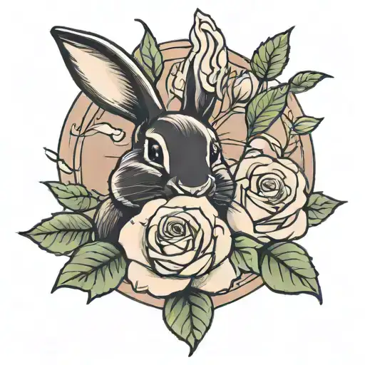 Rose With A Bunny In The Rose