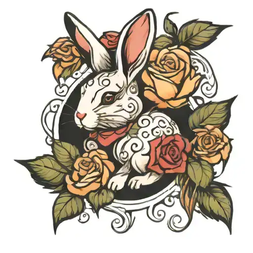 Bunny In A Rose Made