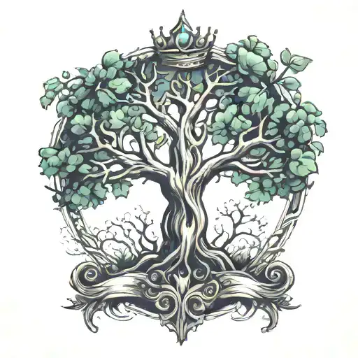 Tree With A Crown Surrounded