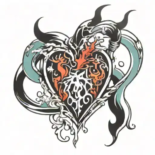 Frozen Heart Abstract