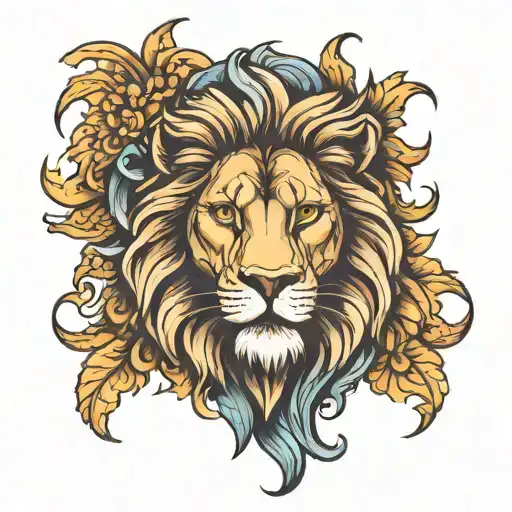 Lion Head Surrounded