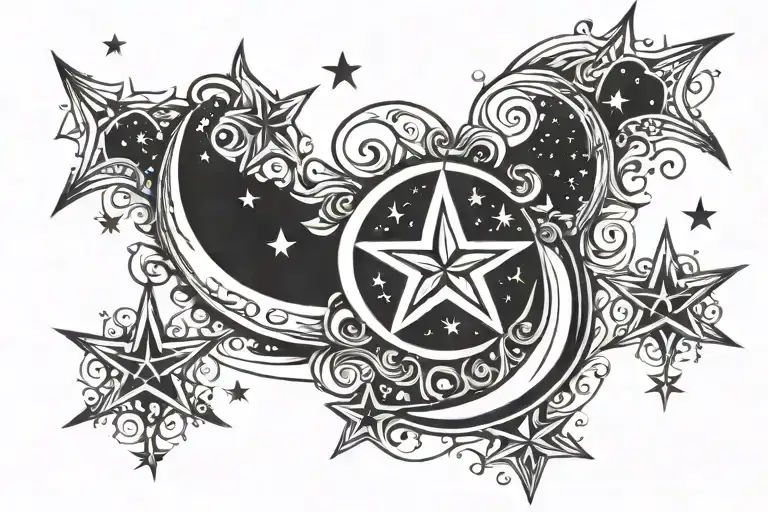 Star And Crescent Moon