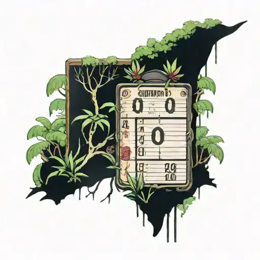 Scoreboard With A Mangrove Forest In The Background