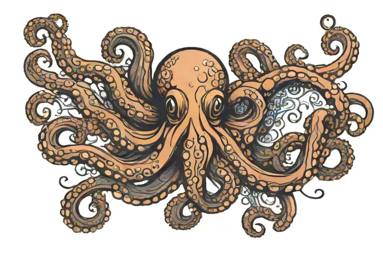 Octopus Wrapping Its Tentacles